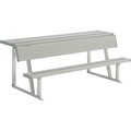 Gt Grandstands By Ultraplay 8' Aluminum Team Bench with Rear Shelf and Backrest, Portable BE-DGS00800